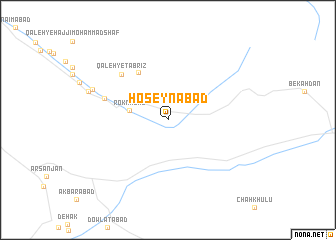 map of Ḩoseynābād