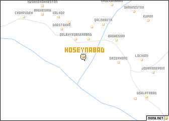 map of Ḩoseynābād