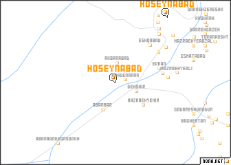 map of Ḩoseynābād