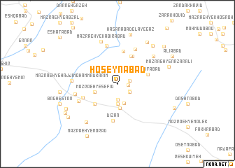 map of Hoseynābād