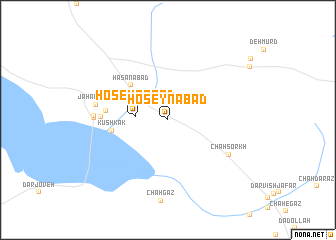 map of Ḩoseynābād