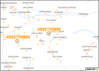 map of Ḩoseynābād