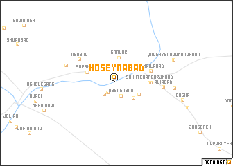 map of Ḩoseynābād