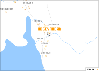 map of Ḩoseynābād