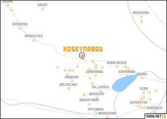 map of Ḩoseynābād