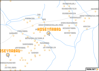 map of Ḩoseynābād