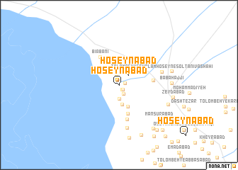 map of Ḩoseynābād