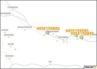 map of Ḩoseynābād