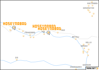 map of Ḩoseynābād