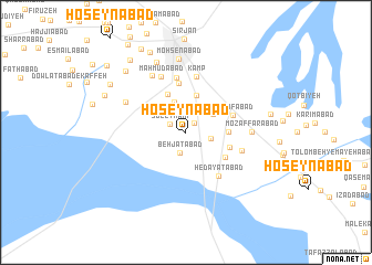 map of Ḩoseynābād