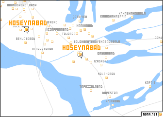 map of Ḩoseynābād