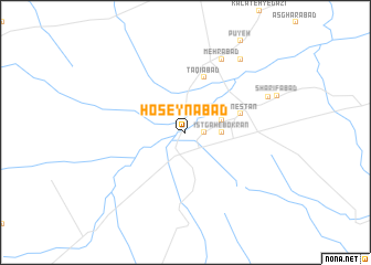 map of Ḩoseynābād