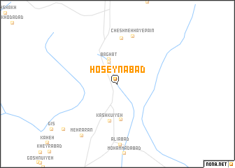 map of Ḩoseynābād