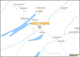 map of Ḩoseynābād