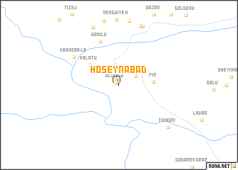map of Ḩoseynābād
