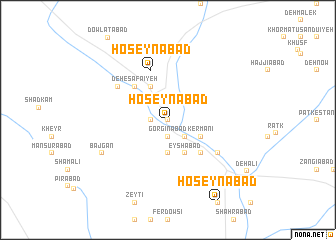 map of Ḩoseynābād