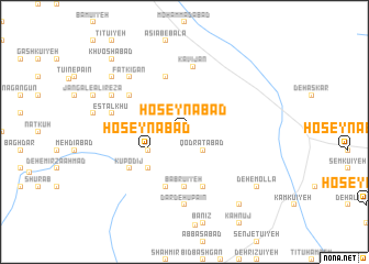 map of Ḩoseynābād