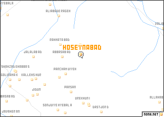 map of Ḩoseynābād