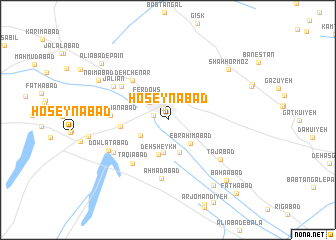 map of Ḩoseynābād