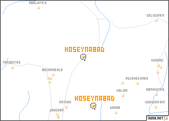 map of Ḩoseynābād