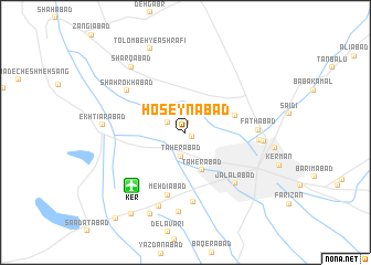 map of Ḩoseynābād