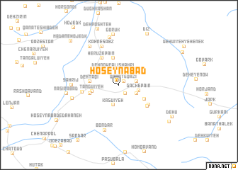 map of Ḩoseynābād