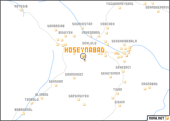 map of Ḩoseynābād