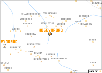 map of Ḩoseynābād