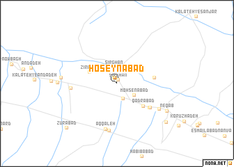 map of Ḩoseynābād