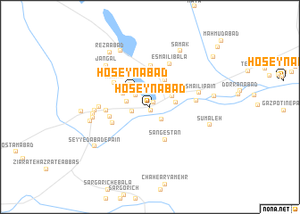 map of Ḩoseynābād