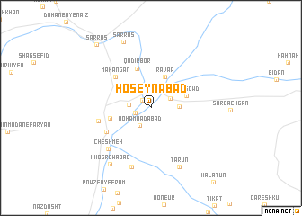 map of Ḩoseynābād