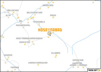 map of Ḩoseynābād