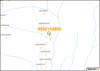 map of Ḩoseynābād