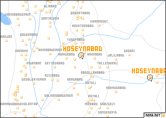 map of Ḩoseynābād