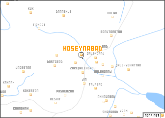 map of Ḩoseynābād