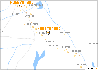 map of Ḩoseynābād