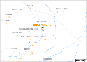 map of Ḩoseynābād