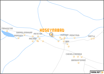 map of Ḩoseynābād