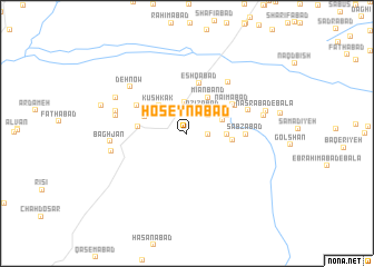 map of Ḩoseynābād