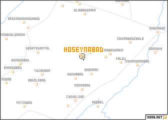 map of Ḩoseynābād