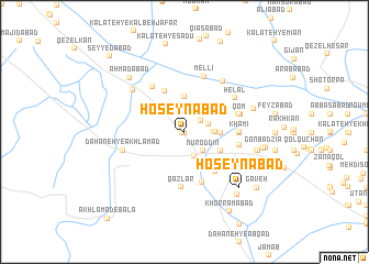 map of Ḩoseynābād