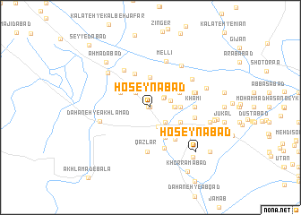 map of Ḩoseynābād