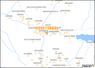 map of Ḩoseynābād