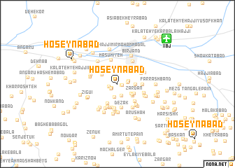 map of Ḩoseynābād