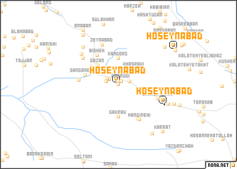 map of Ḩoseynābād