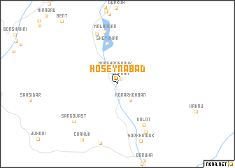 map of Ḩoseynābād