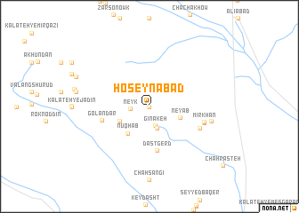 map of Ḩoseynābād