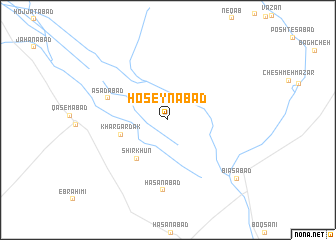 map of Ḩoseynābād