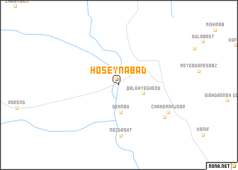 map of Ḩoseynābād