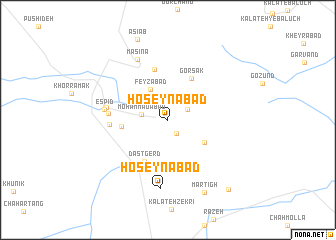 map of Ḩoseynābād